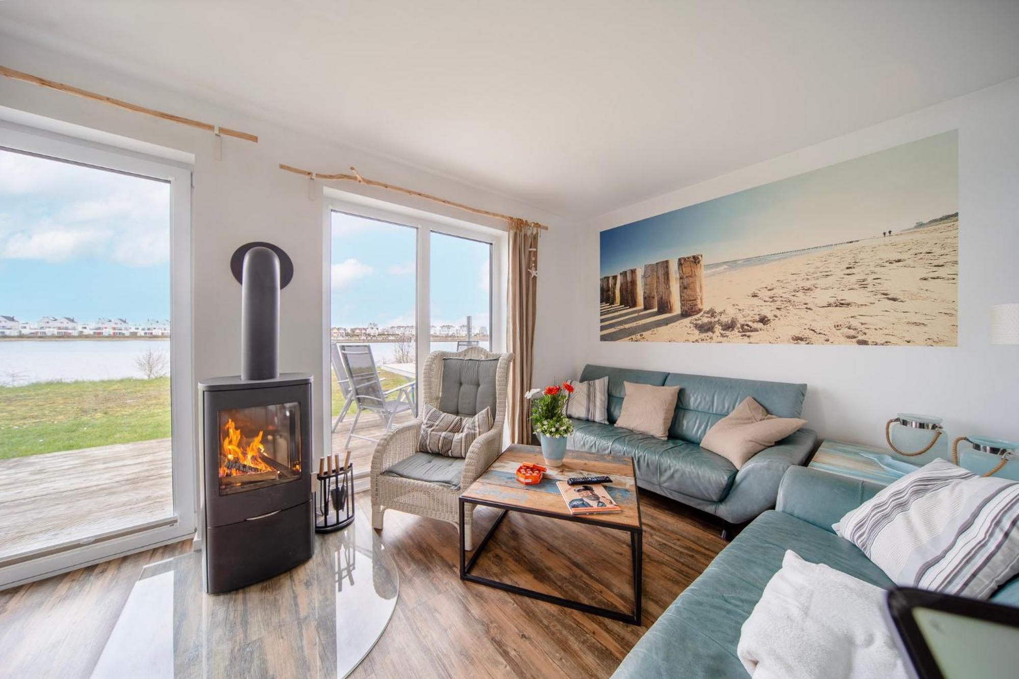 Ferienhaus Lieblingsplatz By Seeblick Ferien Oro, Direkte Wasserlage,Sauna,Kamin Ольпеніц Екстер'єр фото